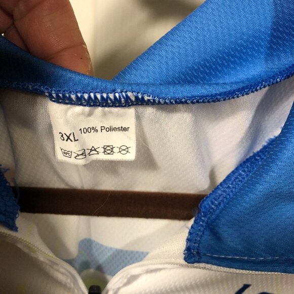 Louisard64 men blue and yellow cycling jersey, from France, size 3XL - Picture 4 of 7